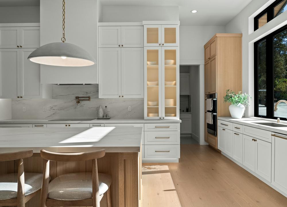 Renovated kitchen, bright and modern